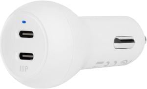 Monoprice USB-C Car Charger, 45W 2-port PD Black, Power Delivery for MacBook Pro/Air, iPad Pro, iPhone 12/11/ Pro/Max/XR/XS/X, Pixel, Galaxy, and More