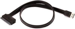 Monoprice 108492 19-Inch eSATAp to SATA 22-Pin Cable, Black