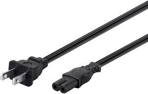 Monoprice 6ft 18AWG AC Power Cord Cable w/o Polarized, 10A (NEMA 1-15P to IEC-320-C7)