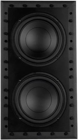 Monoprice Monolith M-IWSUB82 Dual 8in In-Wall Subwoofer| Passive, Magnetic, Paintable Grille, Easy Install, Adds Powerful Bass To Your In Wall or In Ceiling Home Theater System