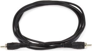 Monoprice Single-Channel Cable - 6 Feet - Black | RCA Plug/Plug Male/Male, ideal for short, low-frequency connections