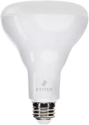 Monoprice STITCH BR30 RGBCW WiFi+Bluetooth Smart Color Changing LED Bulbs, E26 60W, Work with Alexa/Google Assistant, 2-