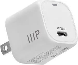 Monoprice 33W USB-C Mini Cubic GaN Charger White
