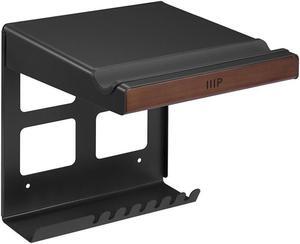 Monoprice On-Wall Bike Storage and Display Rack Mount System with Open Shelf and Gear Hooks, Compact and Sturdy Design, Supports Bikes Up to 33lbs.