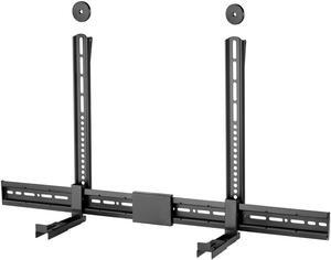 Monoprice Heavy Duty Universal Sound Bar Mount Bracket Above or Under TV, Extends 3.4"-6.1", Fits Most Soundbars Up to 33 Lbs, Anti-Skid Base, 3 Installation Options, Max VESA 800x400mm