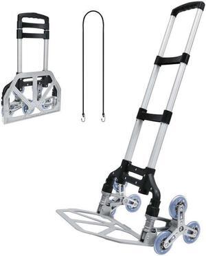 MPM Stair Climber Hand Truck and Dolly, Heavy Duty Climbing Cart, Adjustable Portable Dolly, Telescoping Handle, Folding