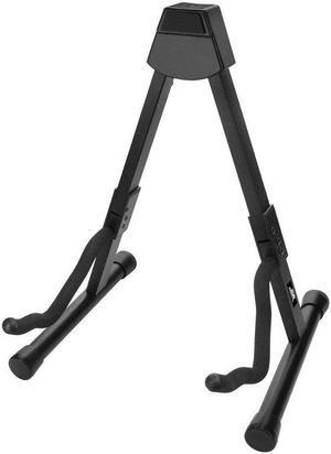 Monoprice A-Frame Stand for Electric, Acoustic, and Bass Guitars, Universal Guitar Stand, Adjustable Locking Pin, Versatile Yoke Design, EVA Rubber Padding, Triple-Fold Design - Stage Right Series