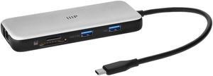 Monoprice 8-in-1 Dual-HDMI Dock with 10Gbps USB Ports, 10 Gbps USB Ports, 100W Passthrough Charging, Ethernet, SD / MicroSD Readers, PlugandPlay, Works with Windows, MacOS, and Thunderbolt Systems
