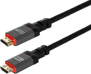 Monoprice 8K Certified Ultra High Speed HDMI Cable - 20 Feet - Black | Braided - HDMI 2.1, 8K@60Hz, 4k@120Hz, 48Gbps, HDR, VRR, CL3 In-Wall Rated