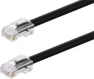 Monoprice Cat6A Patch Cable - 25 Feet - Black | 26AWG, 10G, Bare Copper Conductor, Gold Plated Copper Connector, RJ45, Non-Booted Ethernet Cable