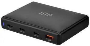 Monoprice 4-Port Desktop Charger - 100W GaN Charger, 3x USB-C, 1x USB-A