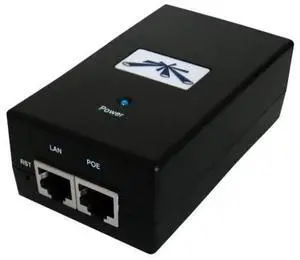 Ubiquiti POE-24-24W Power over Ethernet Injector - 110 V AC, 220 V AC Input - 24 V DC, 1 A Output - 1 Ethernet Input Por