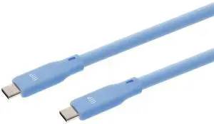 Monoprice USB4 Gen 2 Silicone Cable 6ft Blue