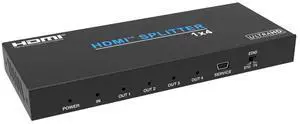 Monoprice 4K60 1x4 Video Splitter with HDMI, supports HDR, HDCP 2.2 and YCbCr 4:4:4 Monoprice 4K60 1x4 Video Splitter with HDMI, supports HDR, HDCP 2.2 and YCbCr 4:4:4