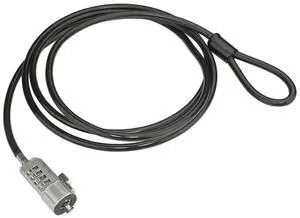 4XEM Laptop Combination Lock- 6FT (Black) - 6 ft Cable - Resettable - 4-digit - Patented T-bar/Combination Lock - Black