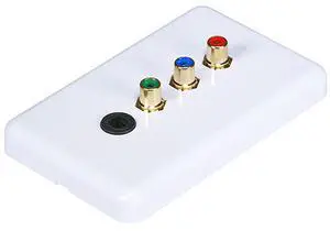 Component Video and S/PDIF (Toslink) Digital Optical Audio Coupler Wall Plate