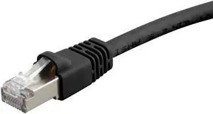 Monoprice Cat6A Ethernet Patch Cable - 50 Feet - Black | Network Internet Cord - RJ45, 550Mhz, STP, Pure Bare Copper Wire, 10G, 26AWG