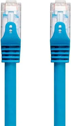 Monoprice Cat6 Ethernet Patch Cable - 100 Feet - Blue | Snagless, RJ45, 550Mhz, UTP, CMP, Plenum, Pure Bare Copper Wire, 23AWG - Entegrade Series