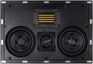 Monoprice 3-Way Carbon Fiber In-Wall Speaker Center Channel - Dual 5.25-inch (Single) With Ribbon Tweeter - Amber Series