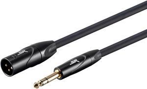 15ft Stage Right XLR Male to 1/4inch TRS Male 16AWG Cable (Gold Plated)