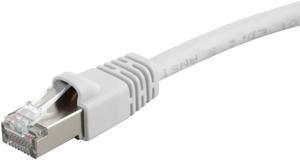 Monoprice Cat6A Ethernet Patch Cable - Network Internet Cord - RJ45, 550Mhz, STP, Pure Bare Copper Wire, 10G, 26AWG, 3ft, White