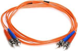 Monoprice Fiber Optic Cable - 2 Meter - Orange | ST to ST, OM1, 62.5/125 Type, Multi Mode, Duplex