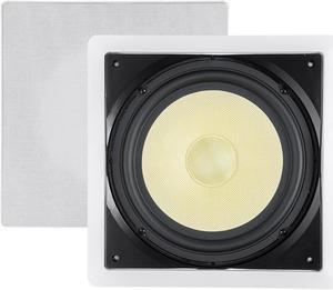 Monoprice Fiber In-Wall Speaker - 10 Inch (Each) 300W Subwoofer, Easy Installation And Paintable Grill - Caliber Series