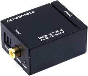 Monoprice Digital Coax & Optical Toslink to R/L Stereo Audio Converter