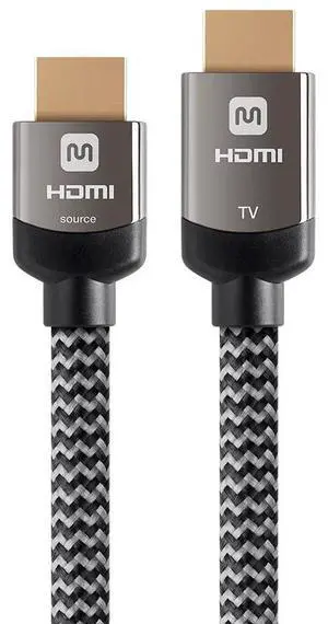 Monoprice Braided HDMI Cable - 50 Feet - Gray | High Speed, Active Chipset, 4K@60Hz, 18Gbps, HDR, 24AWG, YUV, 4:4:4, CL3 - Luxe Series Monoprice Braided HDMI Cable - 50 Feet - Gray | High Speed, Active Chipset, 4K@60Hz, 18Gbps, HDR, 24AWG, YUV, 4:4:4, CL3 - Luxe Series