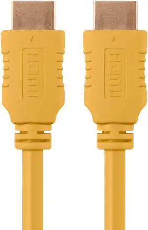 Monoprice HDMI Cable - 6 Feet - Yellow | 4K@60Hz, HDR, 18Gbps, YUV 4:4:4, 28AWG, Compatible with UHD TV and More - Select Series