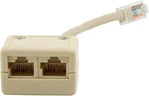 Monoprice Cat5e 1x Male/2x Female T-Adapter - 6 Inch