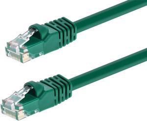 Monoprice Cat5e Ethernet Patch Cable - 7 Feet - Green | Network Internet Cord - RJ45, Stranded, 350Mhz, UTP, Pure Bare Copper Wire, 24AWG