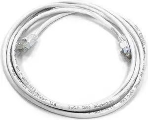 Monoprice Cat6 Ethernet Patch Cable - Network Internet Cord - RJ45, Stranded, 550Mhz, UTP, Pure Bare Copper Wire, 24AWG, 7ft, White