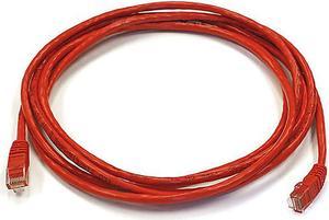 Monoprice Cat6 Ethernet Patch Cable - 10 Feet - Red | Network Internet Cord - RJ45, Stranded, 550Mhz, UTP, Pure Bare Copper Wire, 24AWG