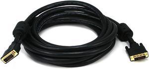 Monoprice DVI-D Video Cable - 15 Feet - Black | 24AWG CL2 Dual Link 9.9 Gbps