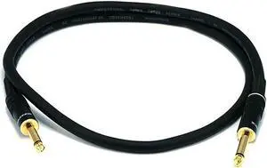 Monoprice 3ft Premier Series 1/4in TS Male to Male Audio Cable, 16AWG (Gold Plated)