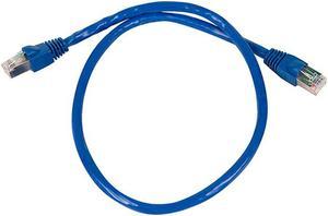 Monoprice Cat6A Ethernet Patch Cable - 2 Feet - Blue | Snagless RJ45, Stranded, 550Mhz, STP, Pure Bare Copper Wire, 10G, 26AWG