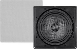 Monoprice Carbon Fiber In-Wall Speaker - 10 Inch (Each) 300 Watt Subwoofer, Easy Install For Home Theater - Alpha Series