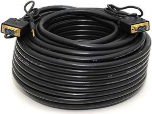 Monoprice 100Ft Super Vga Hd15 M/M Cable W/ Stereo Audio And Triple Shielding