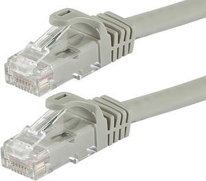 Monoprice Cat6 Ethernet Patch Cable - 25 Feet - Gray | Network Internet Cord - Snagless RJ45, Stranded, 550Mhz, UTP, Pure Bare Copper Wire, 24AWG - Flexboot Series