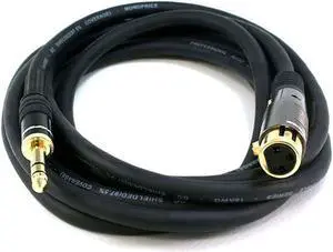 Monoprice XLR Female to 1/4in TRS Male Cable - 10 Feet | 16AWG, Gold Plated - Premier Series