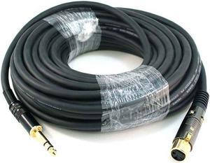 Monoprice XLR Female to 1/4in TRS Male Cable - 50 Feet | 16AWG, Gold Plated - Premier Series