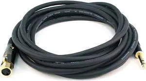 Monoprice 15ft Premier Series XLR Female to 1/4in TRS Male Cable, 16AWG (Gold Plated)
