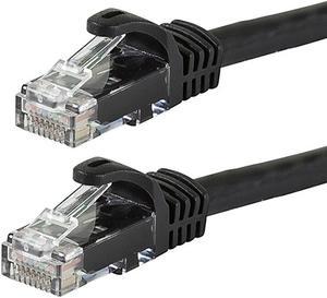 Monoprice Cat6 Ethernet Patch Cable - 30 Feet - Black | Network Internet Cord - RJ45, Stranded, 550Mhz, UTP, Pure Bare Copper Wire, 24AWG - Flexboot Series