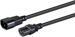 Monoprice Heavy Duty Power Cable - 3 Feet - Black | IEC 60320 C14 to IEC 60320 C15, 14AWG, 15A, SJT, 100-250V