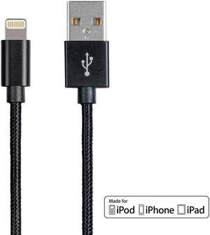 Monoprice Palette Series MFi Certified Lightning to USB Charge & Sync Cable, 6ft Black