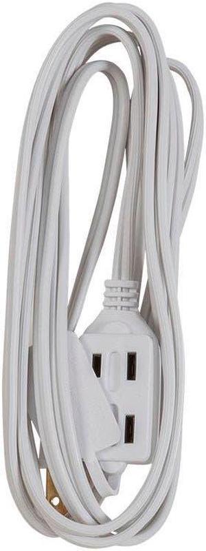 Monoprice 16/2 SPT-2 3-outlet Household Extension Cord - 6 Feet - White Ideal For Small Appliances At Home And For Connecting Holiday Lights