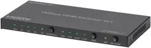 Monoprice Blackbird 4K HDMI Switch, 4x1, HDR, 18G, 4K@60Hz, 1080p@60Hz, YCbCr 4:4:4, HDCP 2.2, Dual ARC, Toslink and Analog Audio Extractor, Bidirectional IR Pass-Through Monoprice Blackbird 4K HDMI Switch, 4x1, HDR, 18G, 4K@60Hz, 1080p@60Hz, YCbCr 4:4:4, HDCP 2.2, Dual ARC, Toslink and Analog Audio Extractor, Bidirectional IR Pass-Through