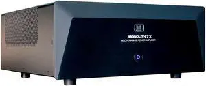 Monoprice Monolith Multi-Channel Power Amplifier - Black With 7x200 Watt Per Channel, XLR Inputs For Home Theater & Studio