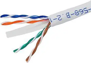 Monoprice Cat6 Ethernet Bulk Cable - 1000 Feet - White | Network Internet Cord - Stranded, 550Mhz, UTP, Pure Bare Copper Wire, 24AWG